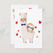 Funny Sloth Riding Llama Shirt grappig Alpaca Hear Bedankkaart (Voorkant / Achterkant)