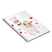 Funny Sloth Riding Llama Shirt grappig Alpaca Hear Notitieboek (Rechterzijde)