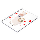 Funny Sloth Riding Llama Shirt grappig Alpaca Hear Notitieboek (Linkerzijde)