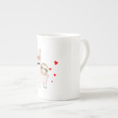 Funny Sloth Riding Llama Shirt grappig Alpaca Hear Porselein Kop (Voorkant rechts)