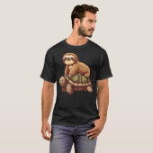 Funny sloth riding on a turtle Graphic T-shirt (Voorkant volledig)