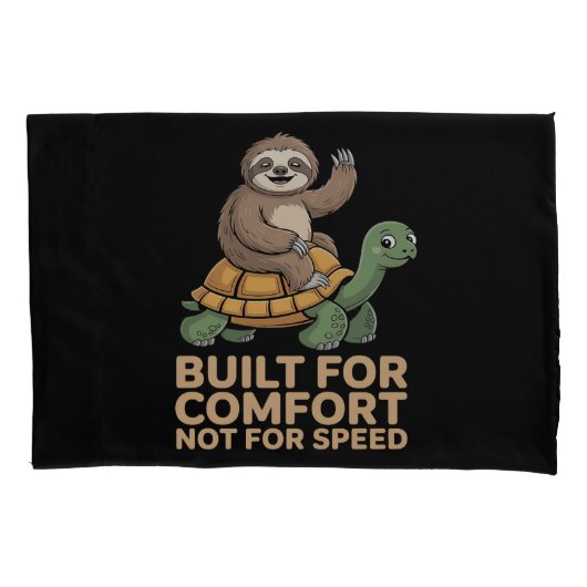 Funny Sloth Riding Turtle Kussensloop (Voorkant)