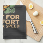 Funny Sloth Riding Turtle Theedoek (Quarter Fold)