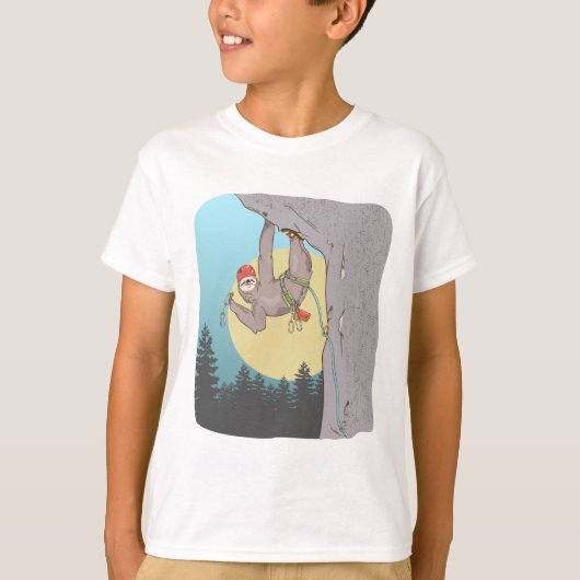 Funny sloth rock t-shirt (Voorkant)