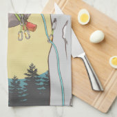 Funny sloth rock theedoek (Quarter Fold)