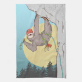 Funny sloth rock theedoek (Verticaal)