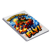 Funny Sloth Rocket Meme, Too Lazy to Walk So I Fly Notitieboek (Rechterzijde)