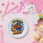 Funny Sloth Rocket Meme, Too Lazy to Walk So I Fly Papieren Bordje (Feest)