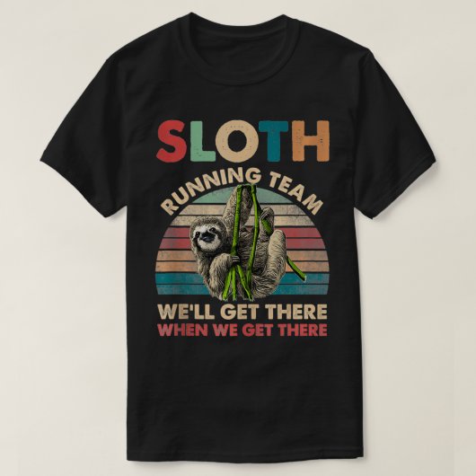 Funny Sloth Runner Team Marathon Runners T-shirt (Design voorkant)