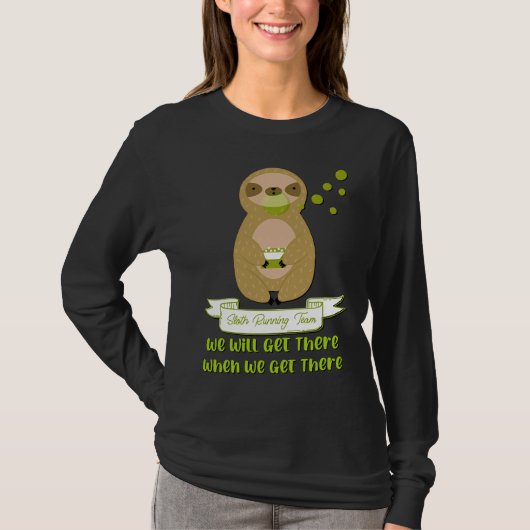 Funny Sloth Running Team Design T-shirt (Voorkant)