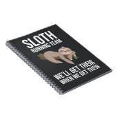 Funny Sloth Running Team Gifts Slow Runners  Notitieboek (Rechterzijde)