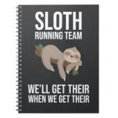 Funny Sloth Running Team Gifts Slow Runners  Notitieboek (Voorkant)