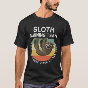 Funny Sloth Running Team T-shirt