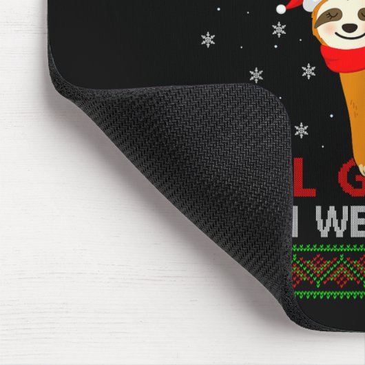 Funny Sloth Running Team Xmas Lights Ugly Sloth Ch Muismat (Hoek)