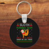 Funny Sloth Running Team Xmas Lights Ugly Sloth Ch Sleutelhanger (Voorkant)