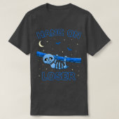 Funny Sloth Skeleton Hang op Loser Nu Pastel Gothi T-shirt (Design voorkant)