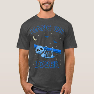 Funny Sloth Skeleton Hang op Loser Nu Pastel Gothi T-shirt