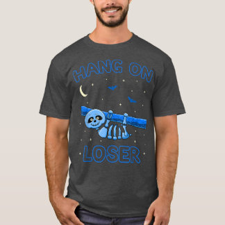 Funny Sloth Skeleton Hang op Loser Nu Pastel Gothi T-shirt
