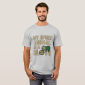 Funny Sloth Spirit Animal T-Shirt Heren Basic T-Sh (Voorkant volledig)