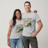Funny Sloth Spirit Animal T-Shirt Heren Basic T-Sh (Unisex)