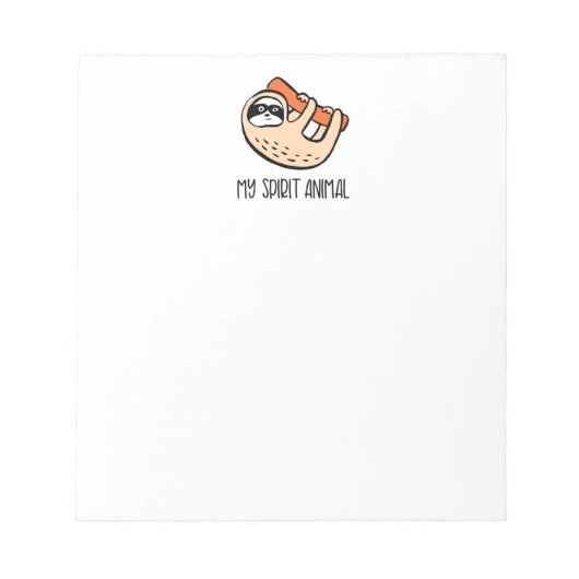 Funny sloth spirit notitieblok (Voorkant)