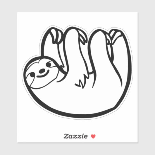 Funny Sloth Sticker (Vel)