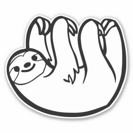 Funny Sloth Sticker (Voorkant)