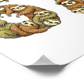 Funny Sloth Tribal 6 7 Meme Six Seven Love  Poster (Hoek)