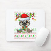 Funny Sloth Ugly Christmas Sweaters Holiday Santa Muismat (Met muis)