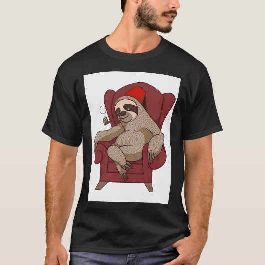 Funny Sloth-voorzitter T-shirt (Voorkant)