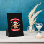 Funny Sloth wake me up when its Christmas Xmas Cut Fotoplaat (Zijkant)