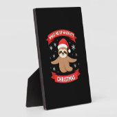 Funny Sloth wake me up when its Christmas Xmas Cut Fotoplaat (Zijkant)