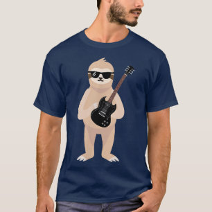 Funny Sloth Wearing Sunbril die elektrische Gu spe T-shirt