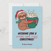 Funny Sloth Winter Holiday Merry Kerstmis