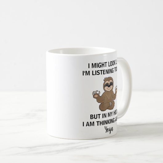 Funny Sloth Yoga Mok Gift for Yoga Teacher Mok (Voorkant rechts)