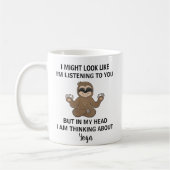 Funny Sloth Yoga Mok Gift for Yoga Teacher Mok (Links)
