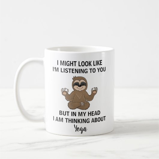Funny Sloth Yoga Mok Gift for Yoga Teacher Mok (Links)
