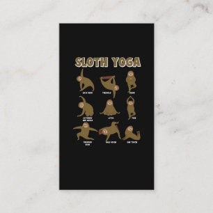 Funny Sloth Yoga Workout Stretch Lazy Yoga Exercis Visitekaartje