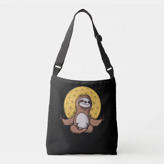 Funny Sloth Zen Yoga Meditation Animal Crossbody Tas (Voorkant)