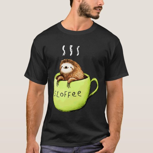 Funny Sloths Sloffee T-shirt (Voorkant)