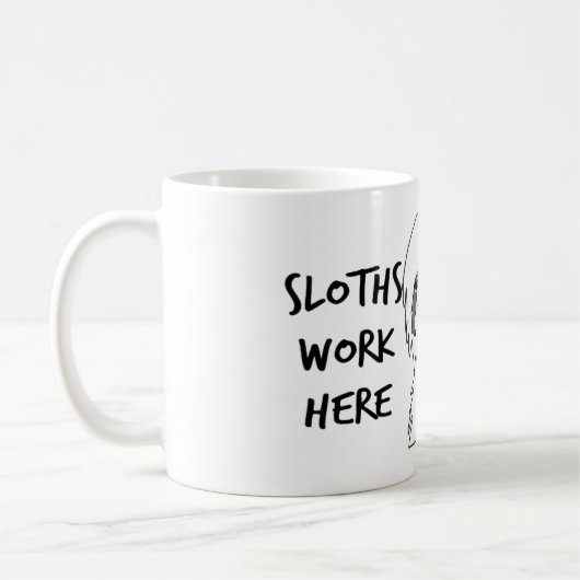 Funny Sloths werken hier in koffie Mok (Links)