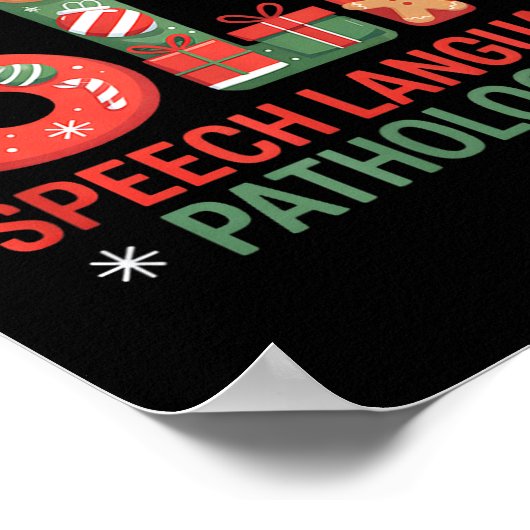 Funny Slp Christmas Speech Language Pathologist Ho Poster (Hoek)