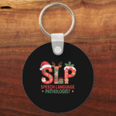 Funny Slp Christmas Speech Language Pathologist Ho Sleutelhanger (Voorkant)