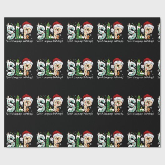 Funny SLP Patholoog Santa Christus Cadeaupapier (Vlak)