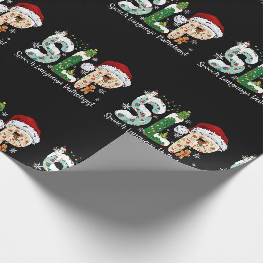 Funny SLP Patholoog Santa Christus Cadeaupapier (Hoek)