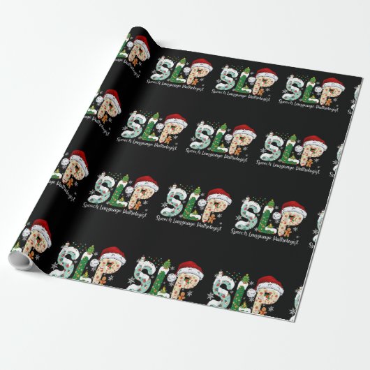 Funny SLP Patholoog Santa Christus Cadeaupapier (Uitgerold)