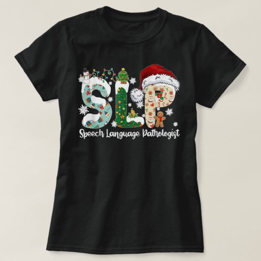 Funny SLP Patholoog Santa Christus T-shirt (Design voorkant)