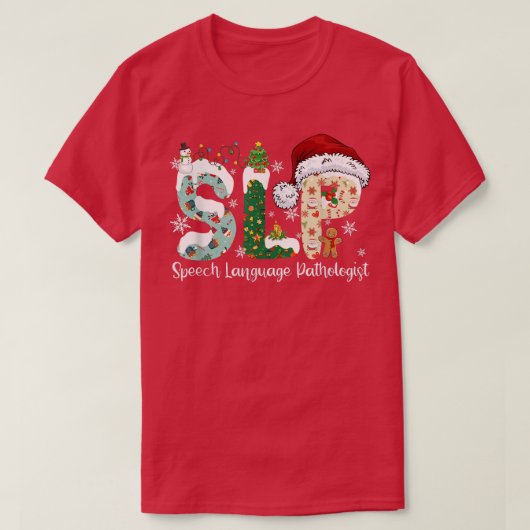 Funny SLP Patholoog Santa Christus T-shirt (Design voorkant)