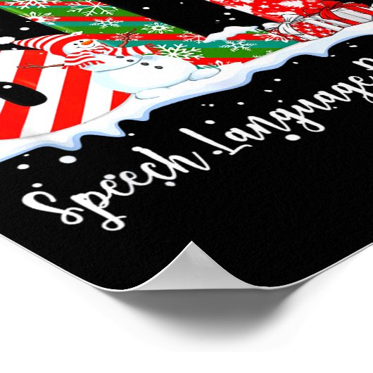 Funny Slp Speech Language Pathologist Santa Christ Poster (Hoek)