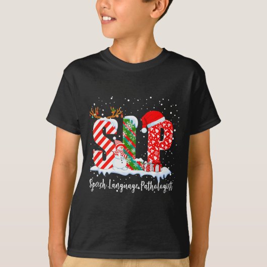 Funny Slp Speech Language Pathologist Santa Christ T-shirt (Voorkant)